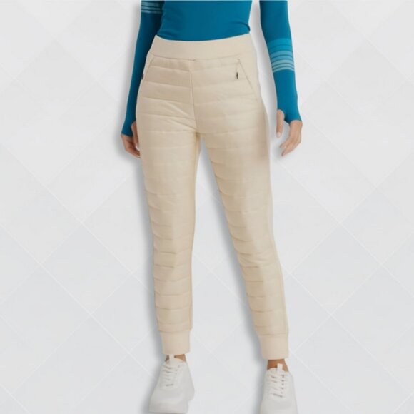Women's Quilted Puffer Pants - JoyLab Ivory M - Picture 1 of 6